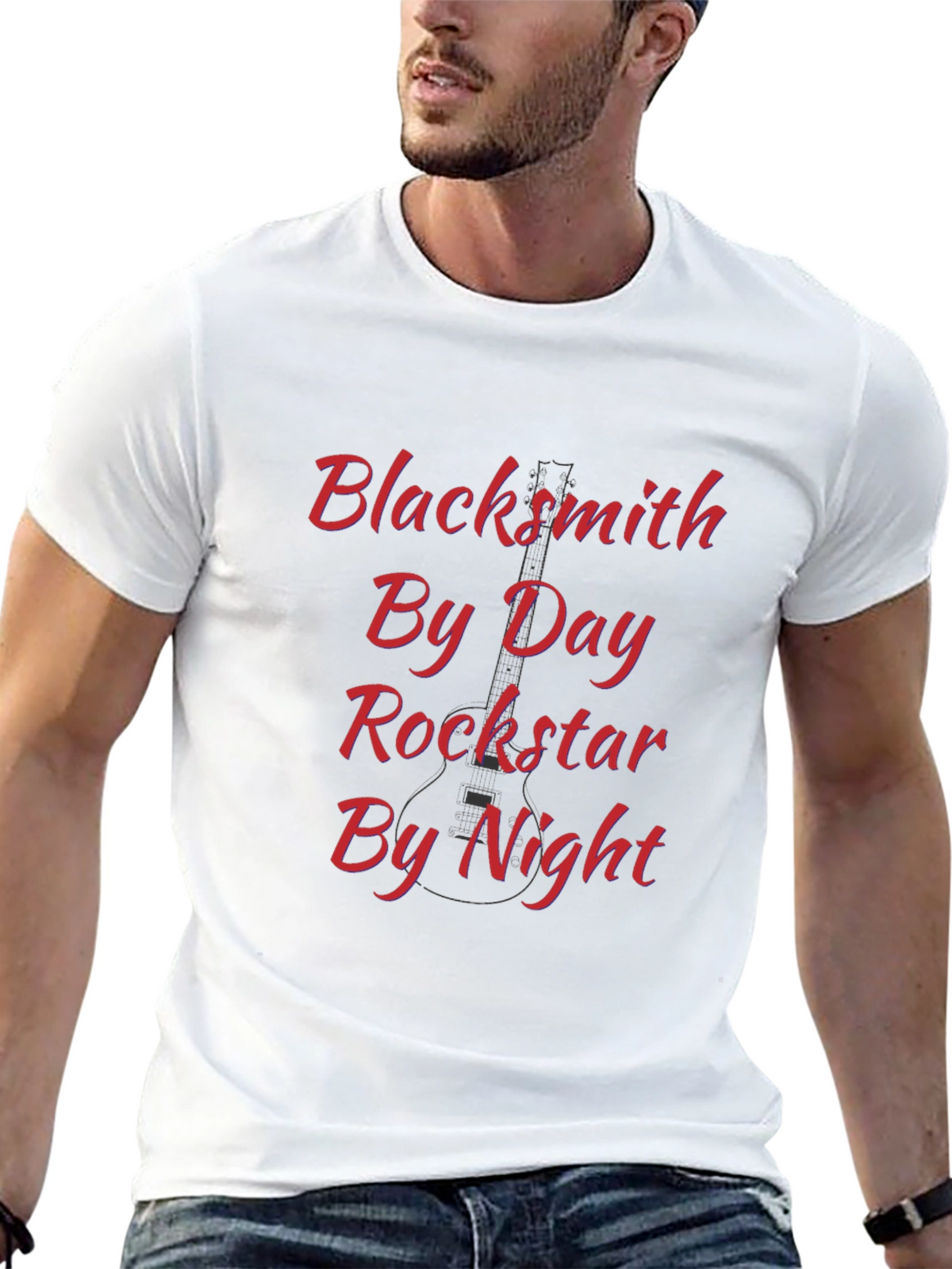 Blacksmith By Day Rockstar By Night Graphic T-Shirt