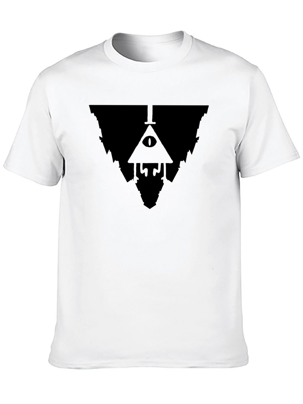 Mystic Triangle Graphic Tee - Stylish Black Shirt