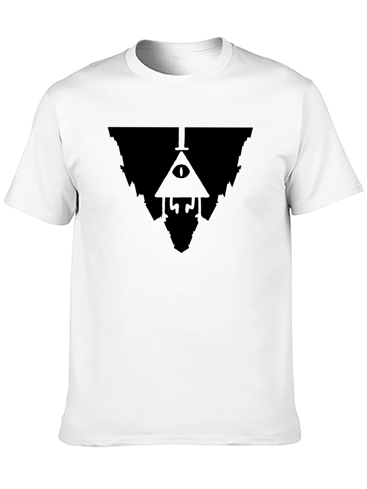Mystic Triangle Graphic Tee - Stylish Black Shirt