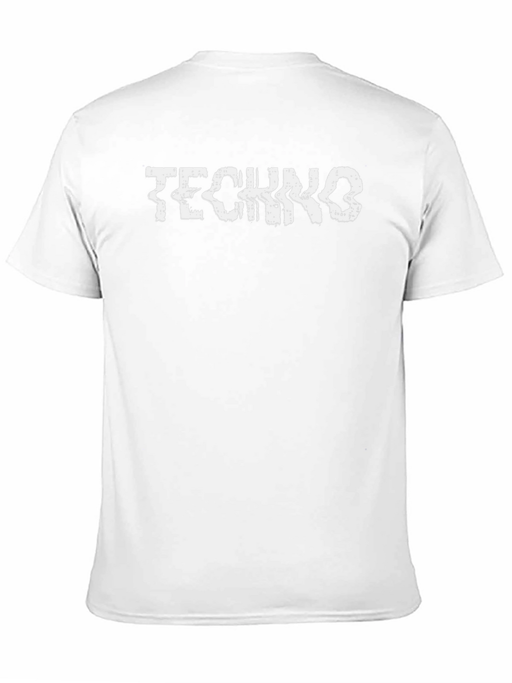 Techno Glitch Graphic Tee - Black Cotton T-Shirt