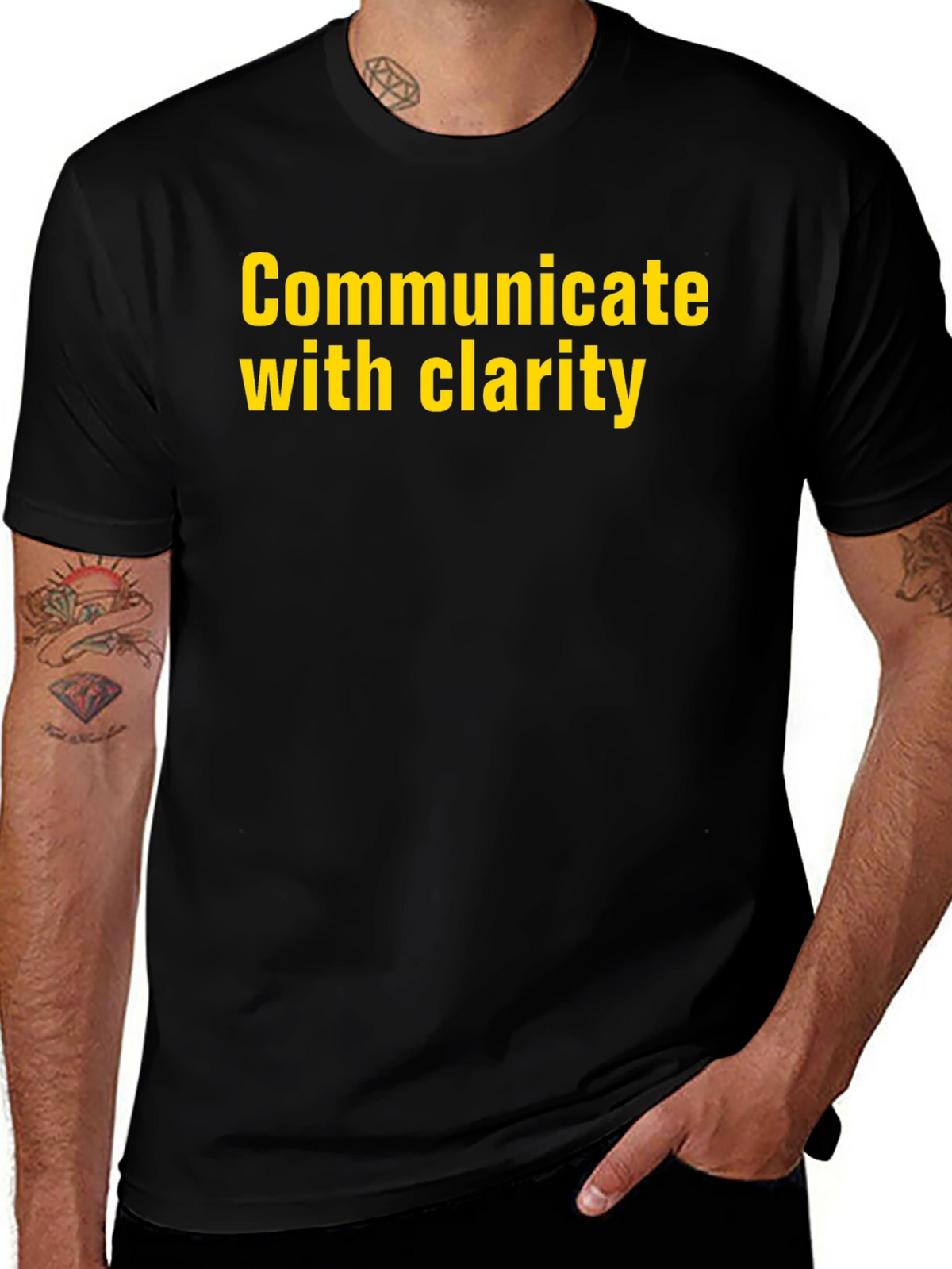 Communicate with Clarity Black T-Shirt