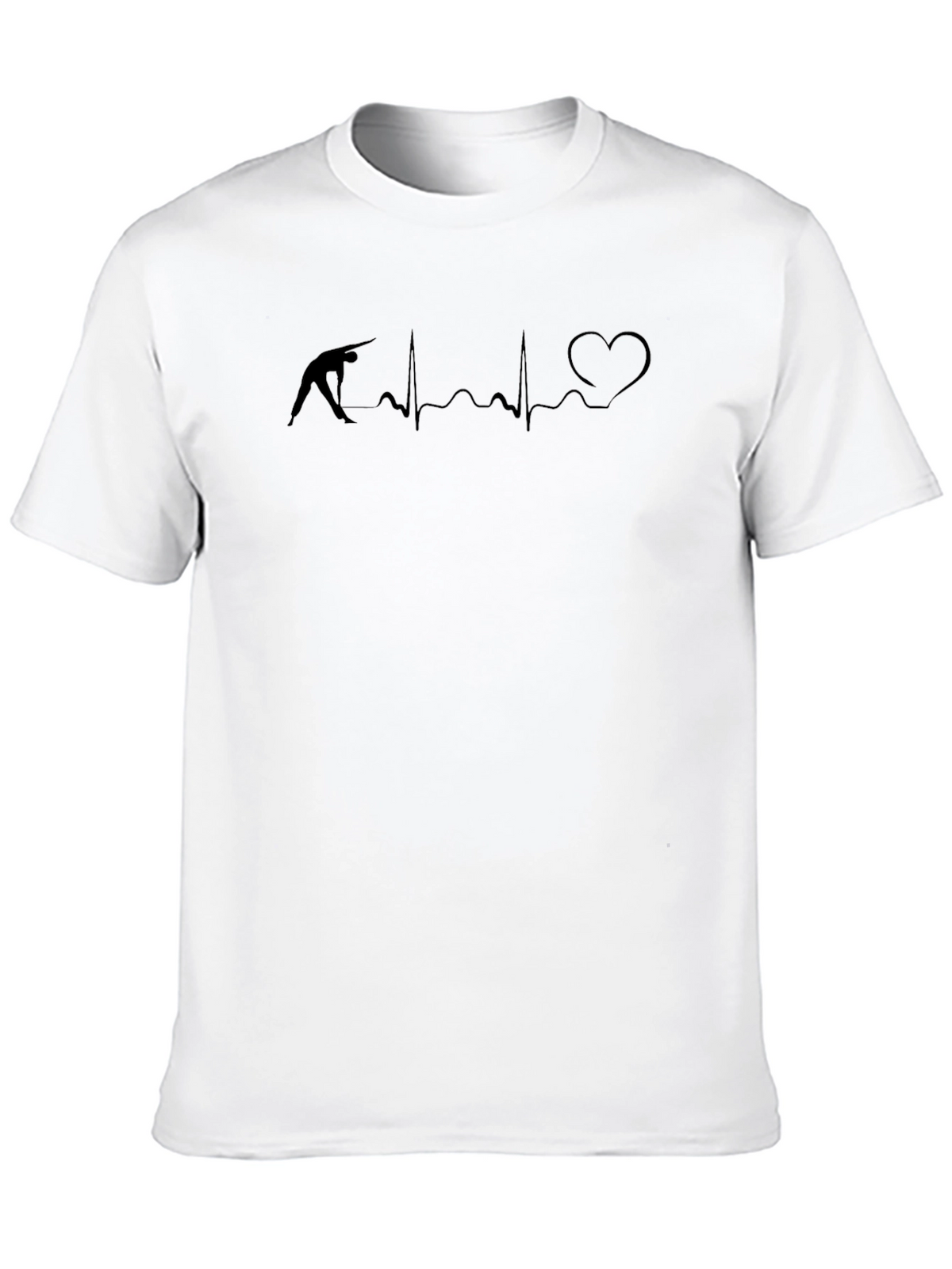 Gymnast Heartbeat T-Shirt - Black Cotton Tee