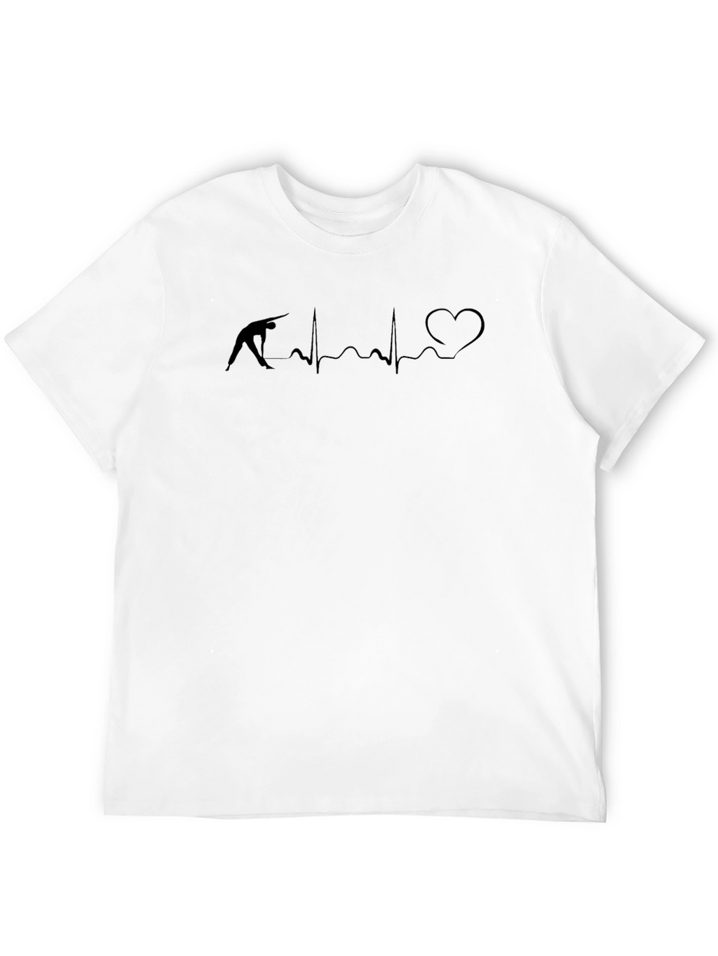 Gymnast Heartbeat T-Shirt - Black Cotton Tee