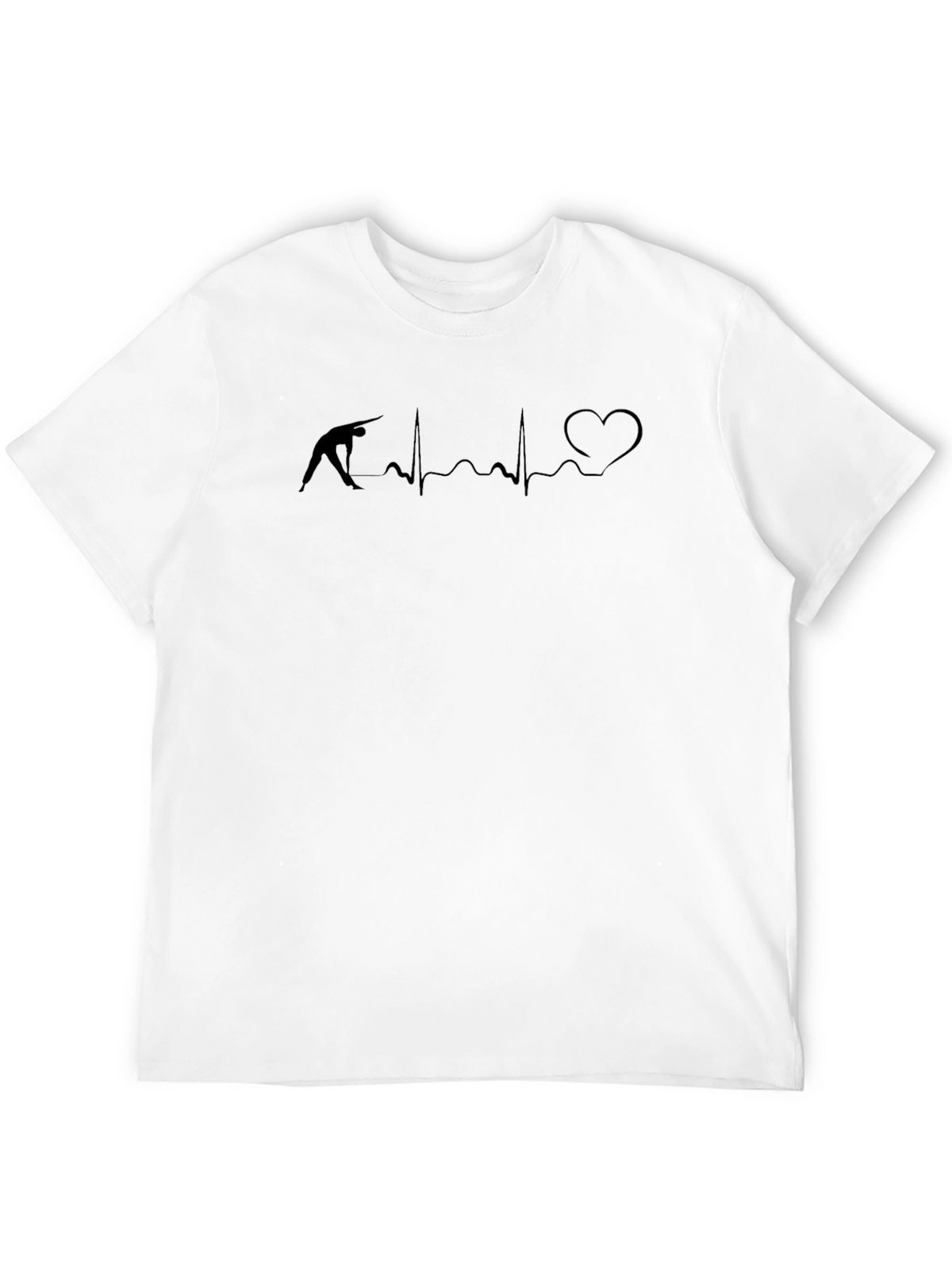 Gymnast Heartbeat T-Shirt - Black Cotton Tee