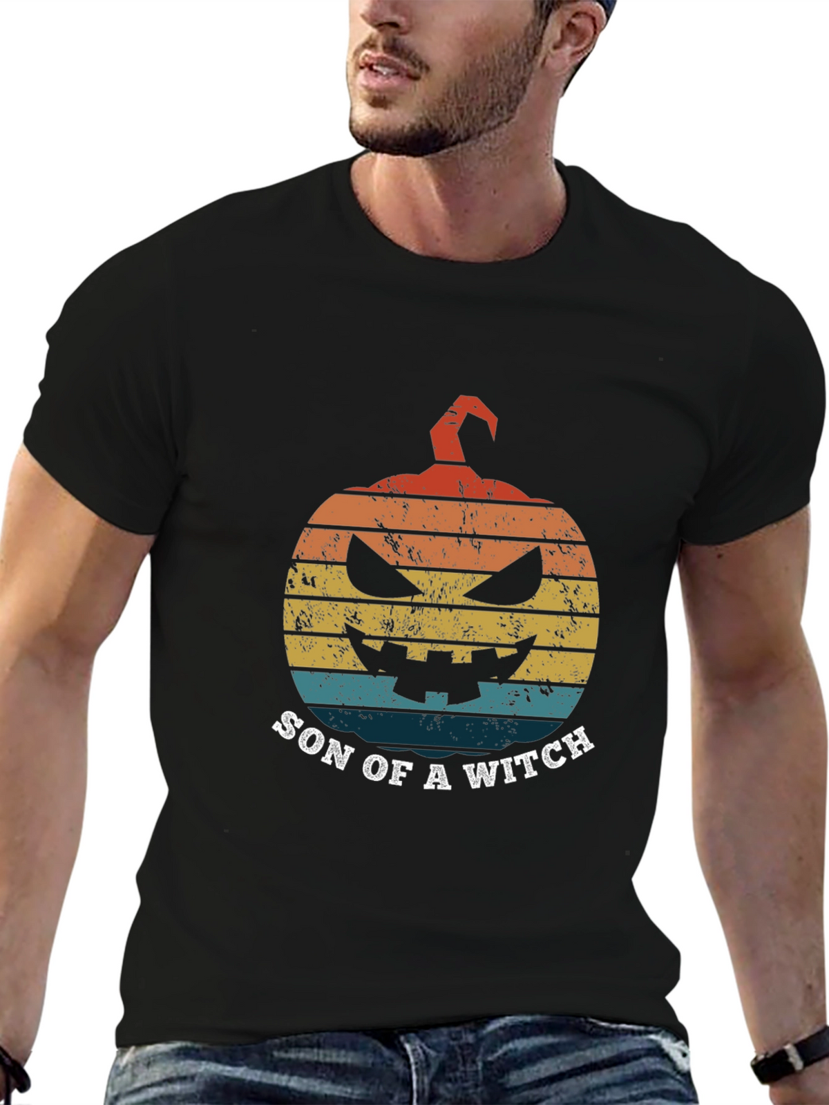 Son of a Witch Halloween Pumpkin Tee
