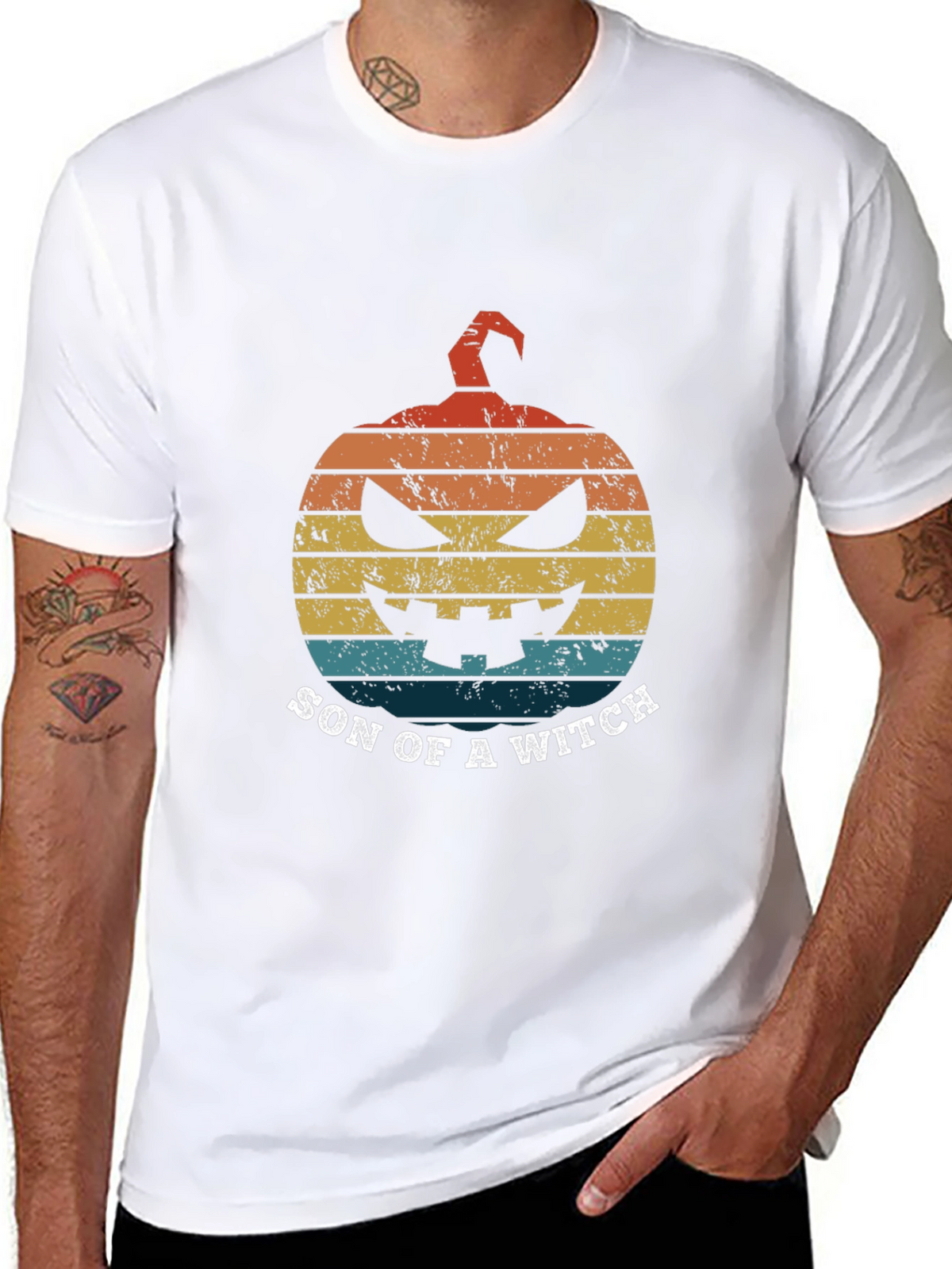 Son of a Witch Halloween Pumpkin Tee