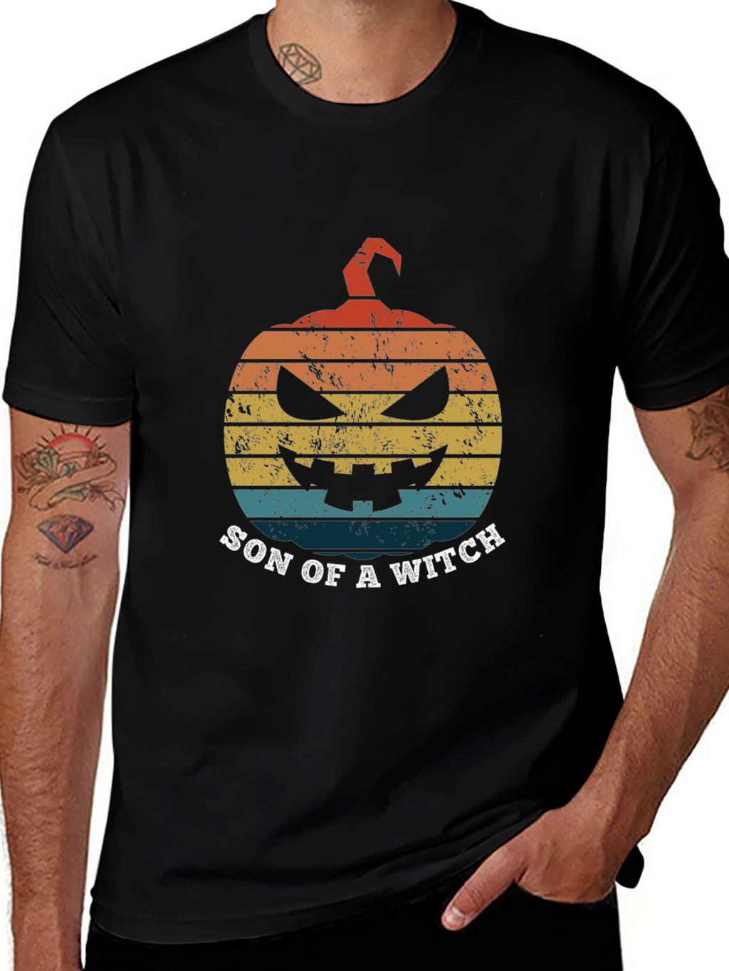 Son of a Witch Halloween Pumpkin Tee
