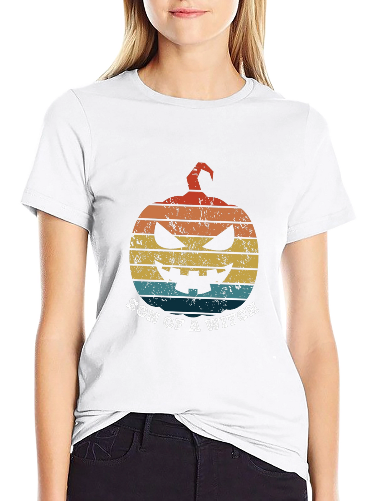 Son of a Witch Halloween Pumpkin Tee