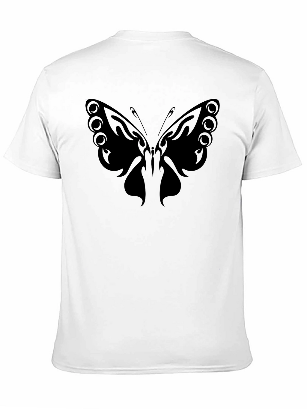 Butterfly Graphic Tee - Stylish Black Cotton T-Shirt