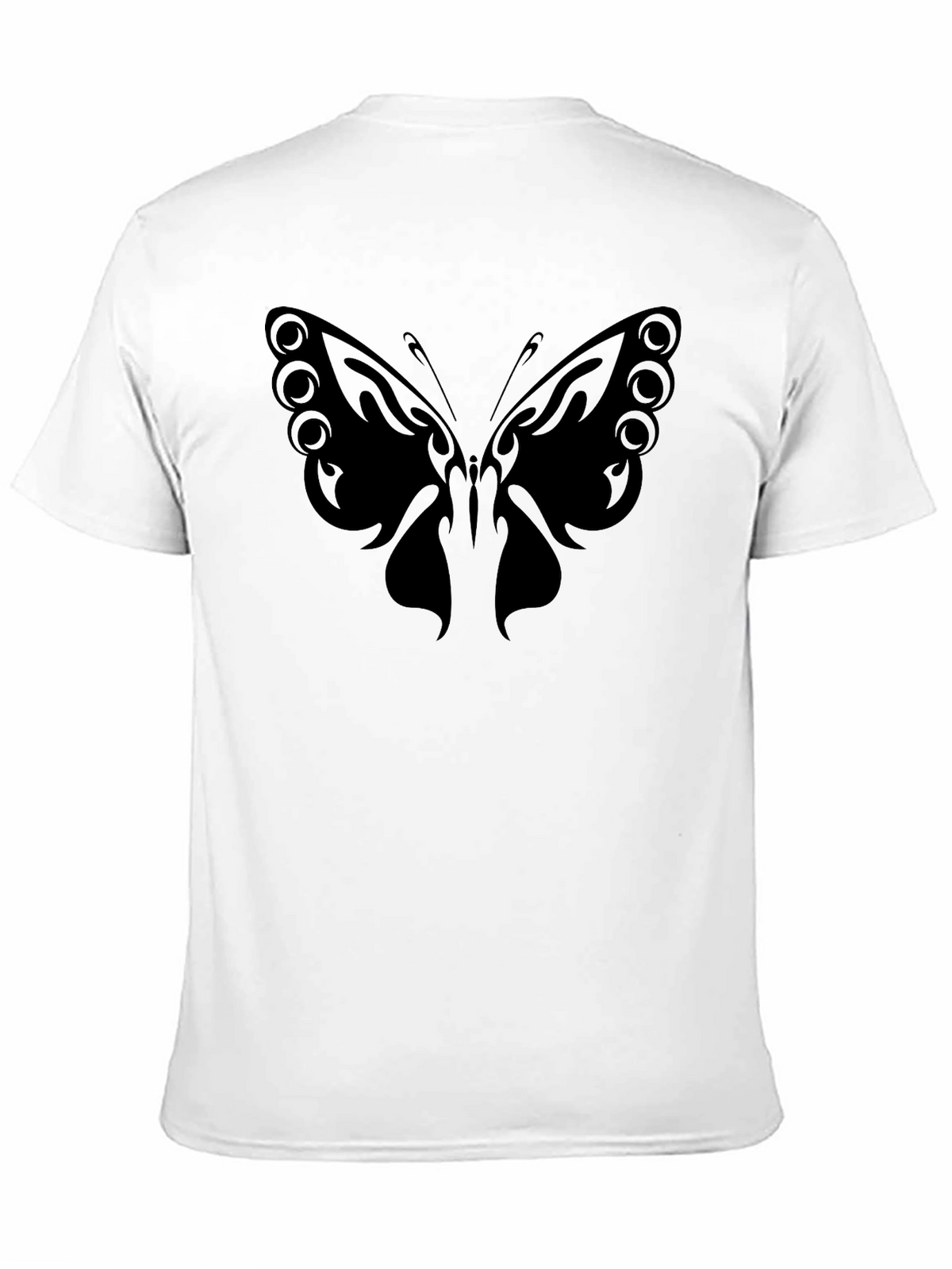 Butterfly Graphic Tee - Stylish Black Cotton T-Shirt
