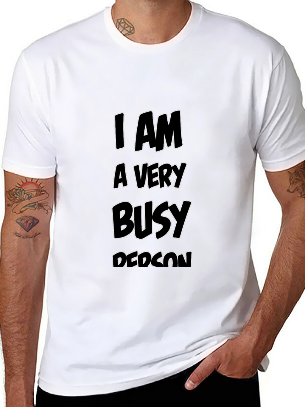 Busy Person Black Tee - Statement T-Shirt