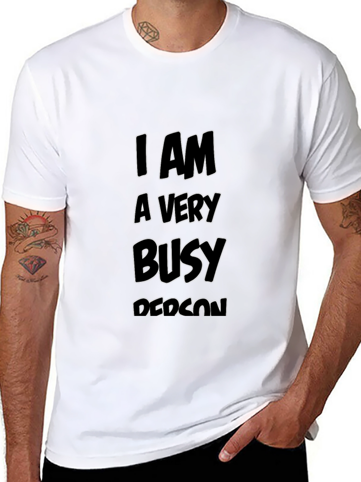 Busy Person Black Tee - Statement T-Shirt