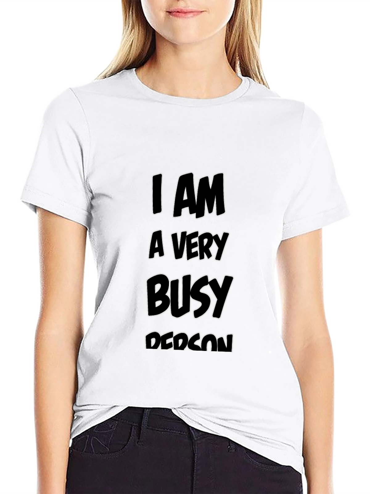 Busy Person Black Tee - Statement T-Shirt