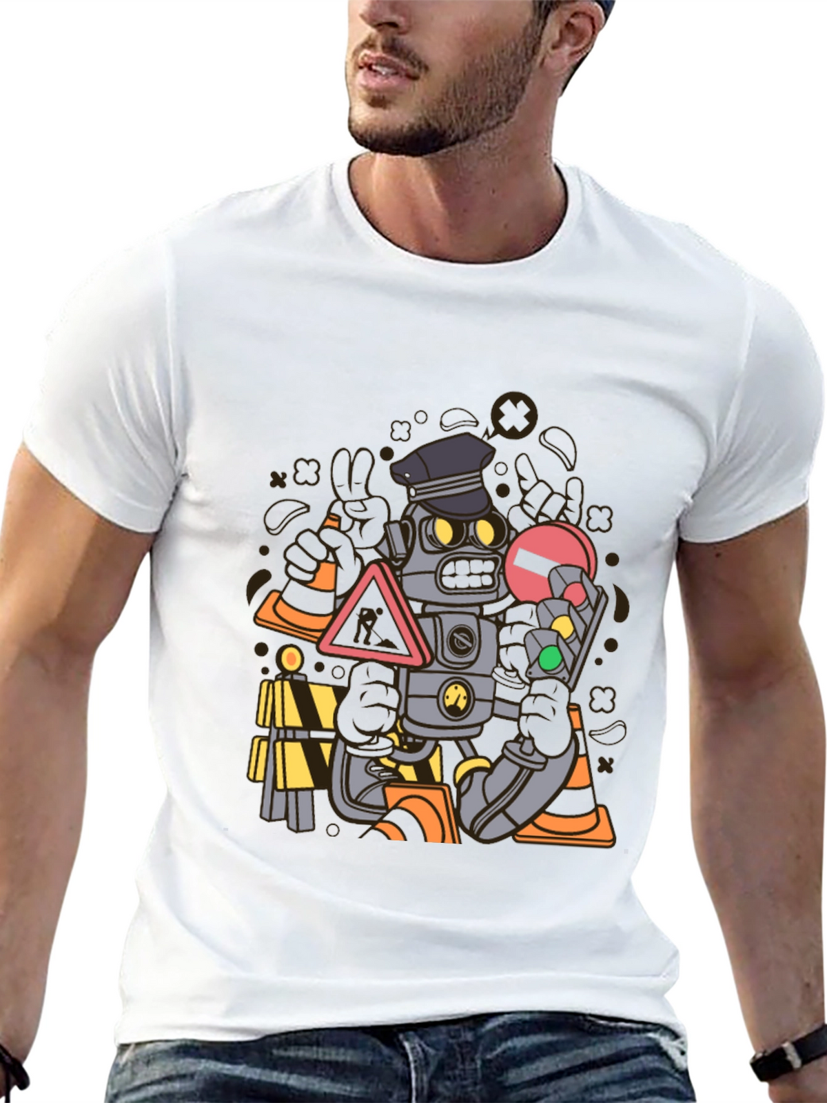 Robot Cop Graphic T-Shirt