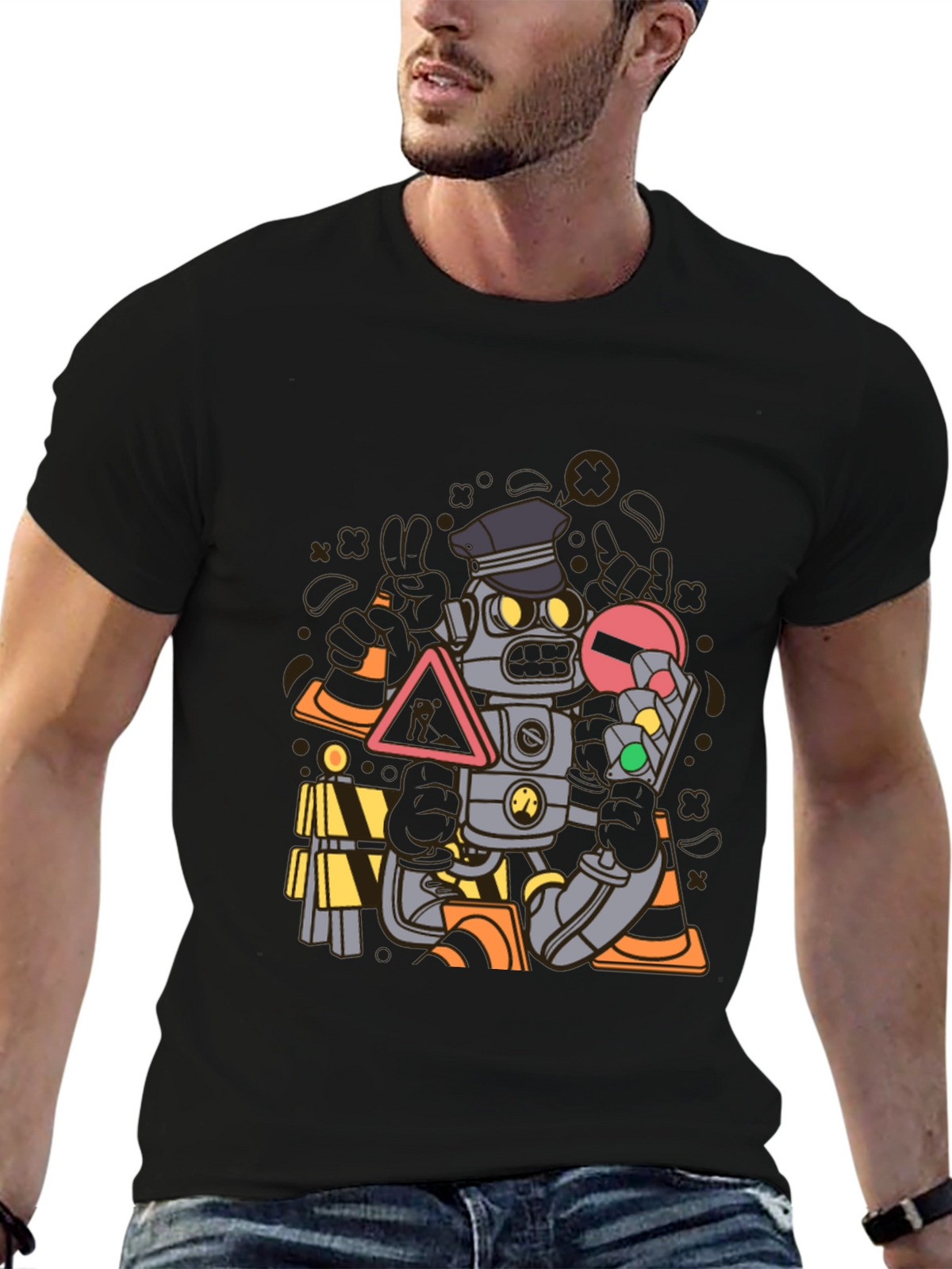 Robot Cop Graphic T-Shirt