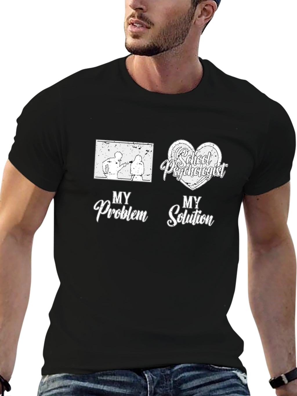 School Psychologist T-Shirt: My Problem My Solution Tee