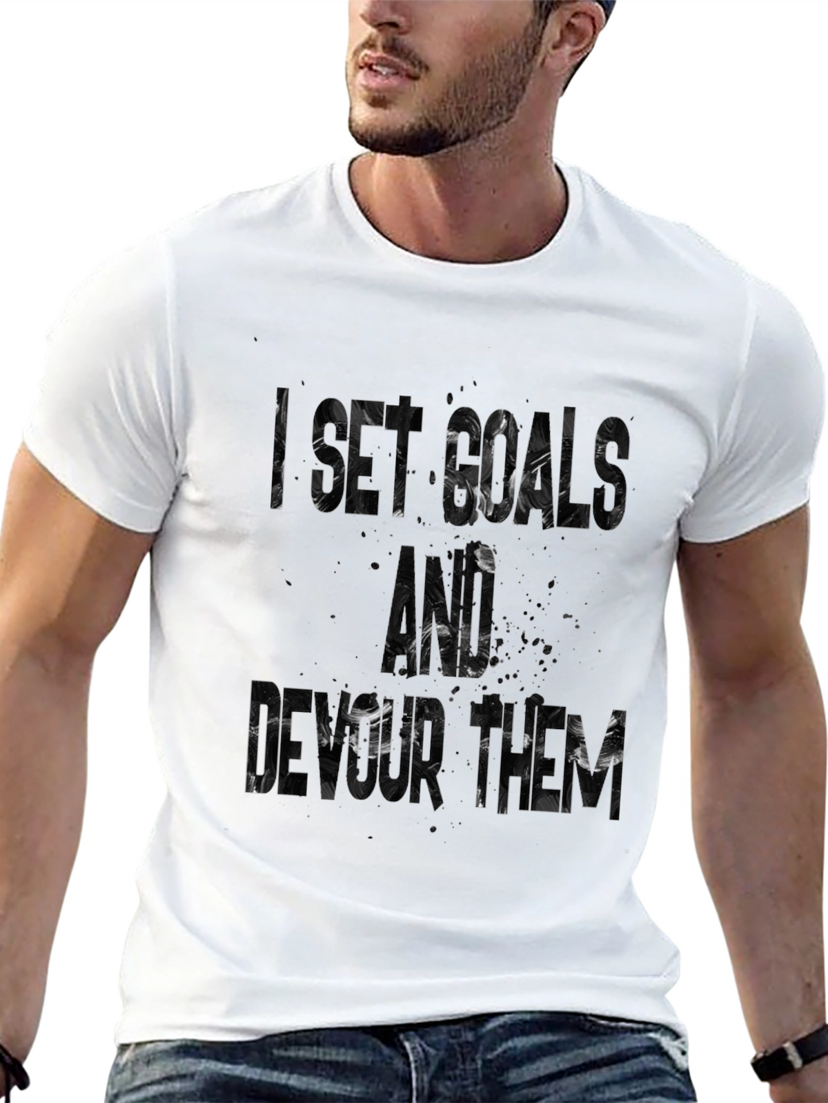 I Set Goals & Crush Them Graphic Tee