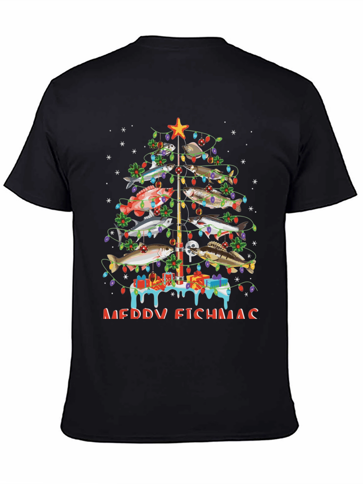 Merry Fishmas Christmas Tree T-Shirt