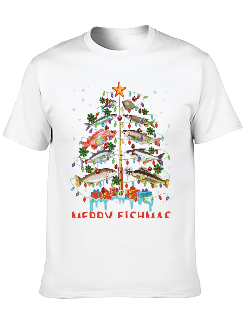 Merry Fishmas Christmas Tree T-Shirt