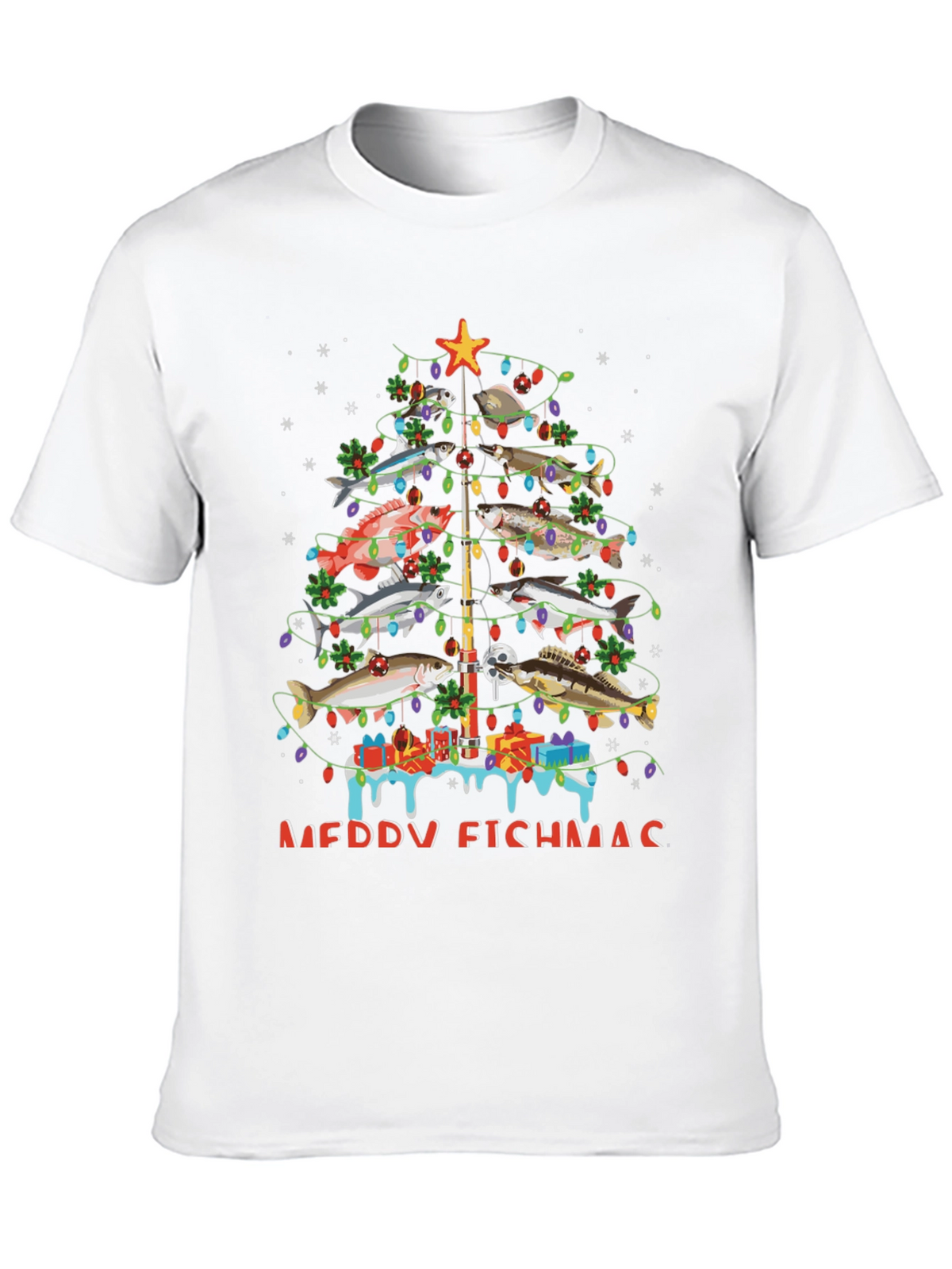 Merry Fishmas Christmas Tree T-Shirt