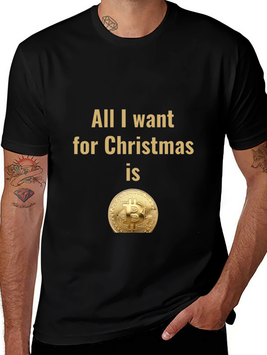 Bitcoin Christmas T-Shirt - All I Want