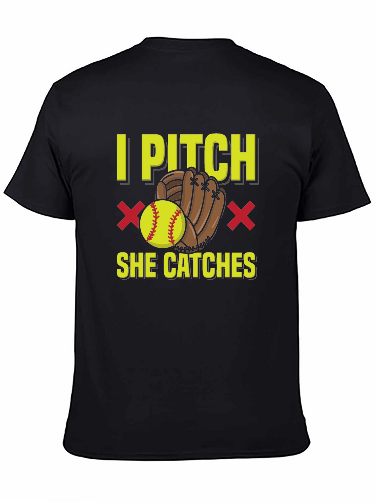 I Pitch She Catches Graphic T-Shirt
