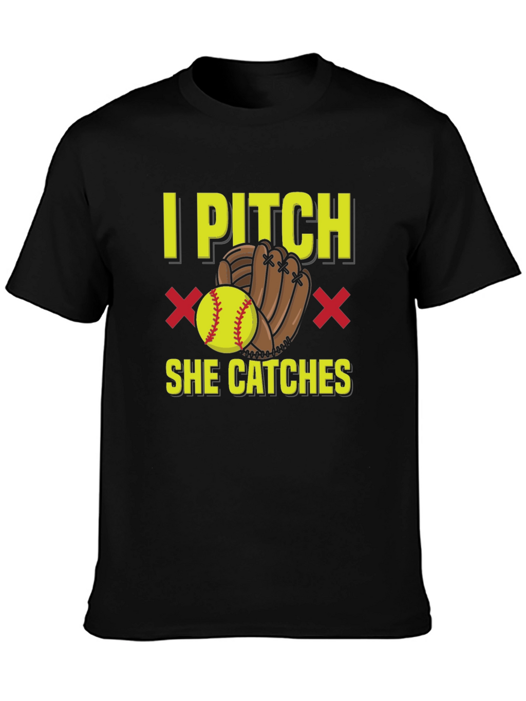 I Pitch She Catches Graphic T-Shirt