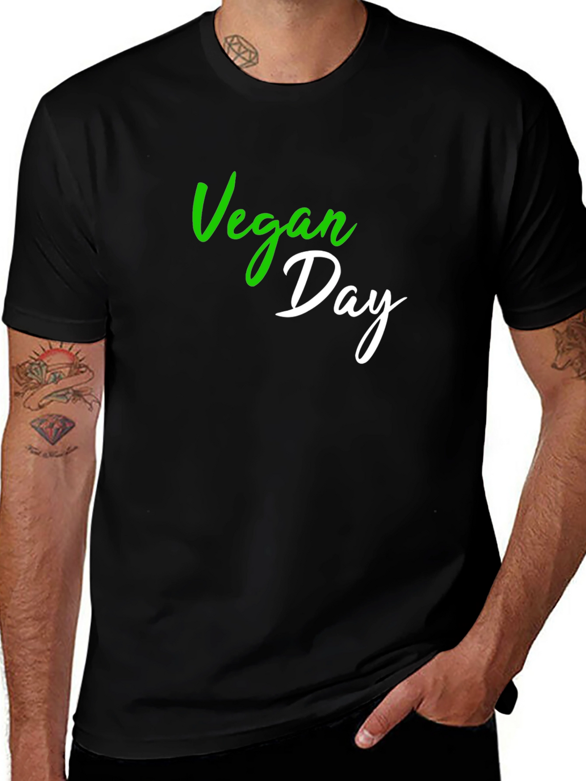Vegan Day Black T-Shirt - Unisex