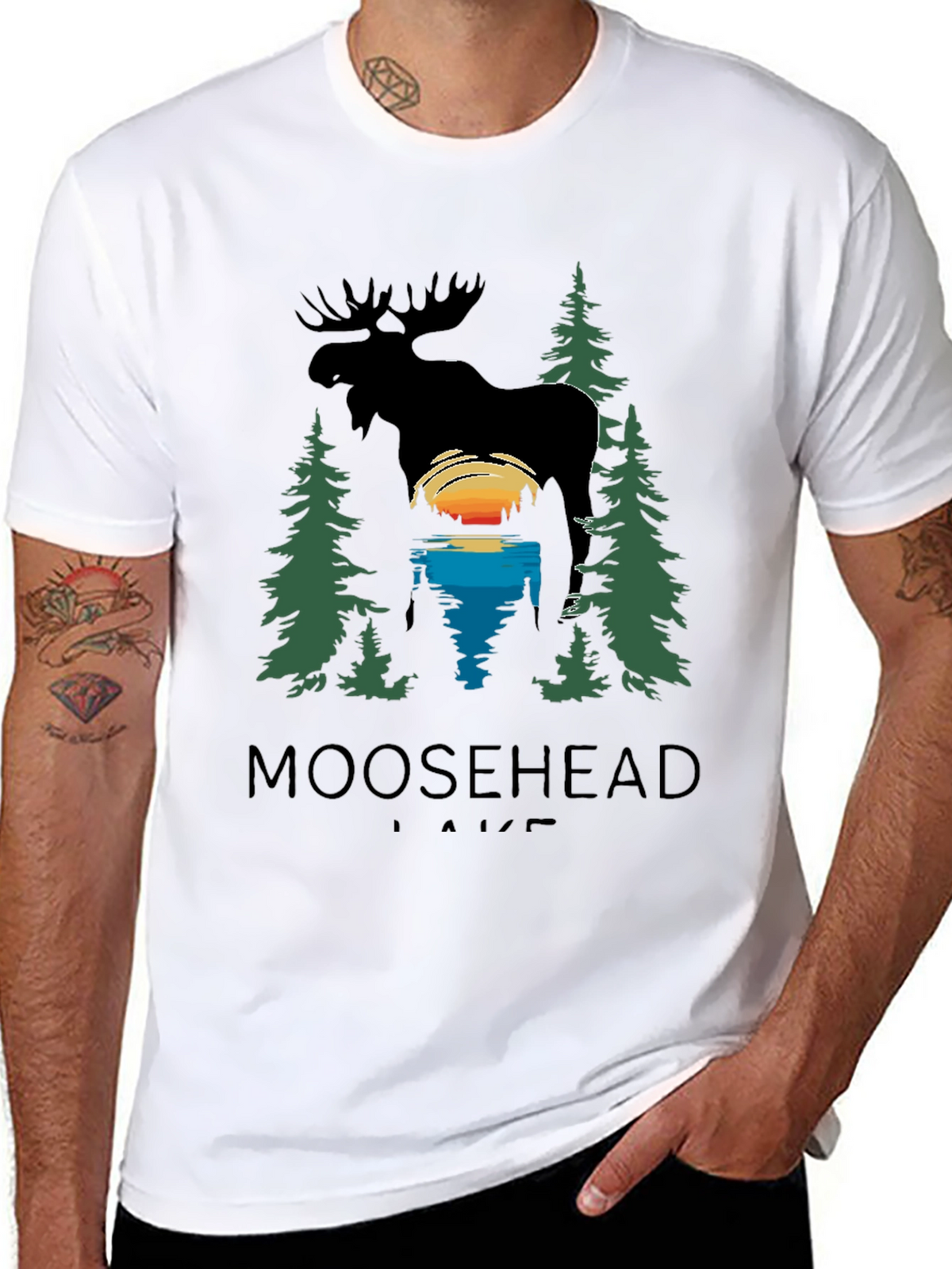 Moosehead Lake Graphic T-Shirt - Nature Scene Tee