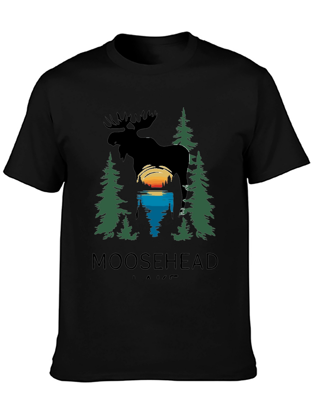 Moosehead Lake Graphic T-Shirt - Nature Scene Tee