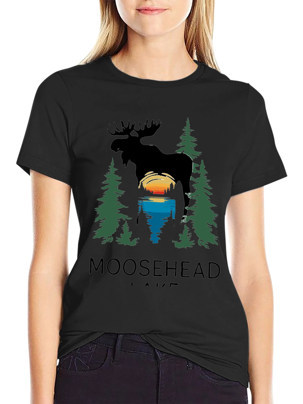 Moosehead Lake Graphic T-Shirt - Nature Scene Tee