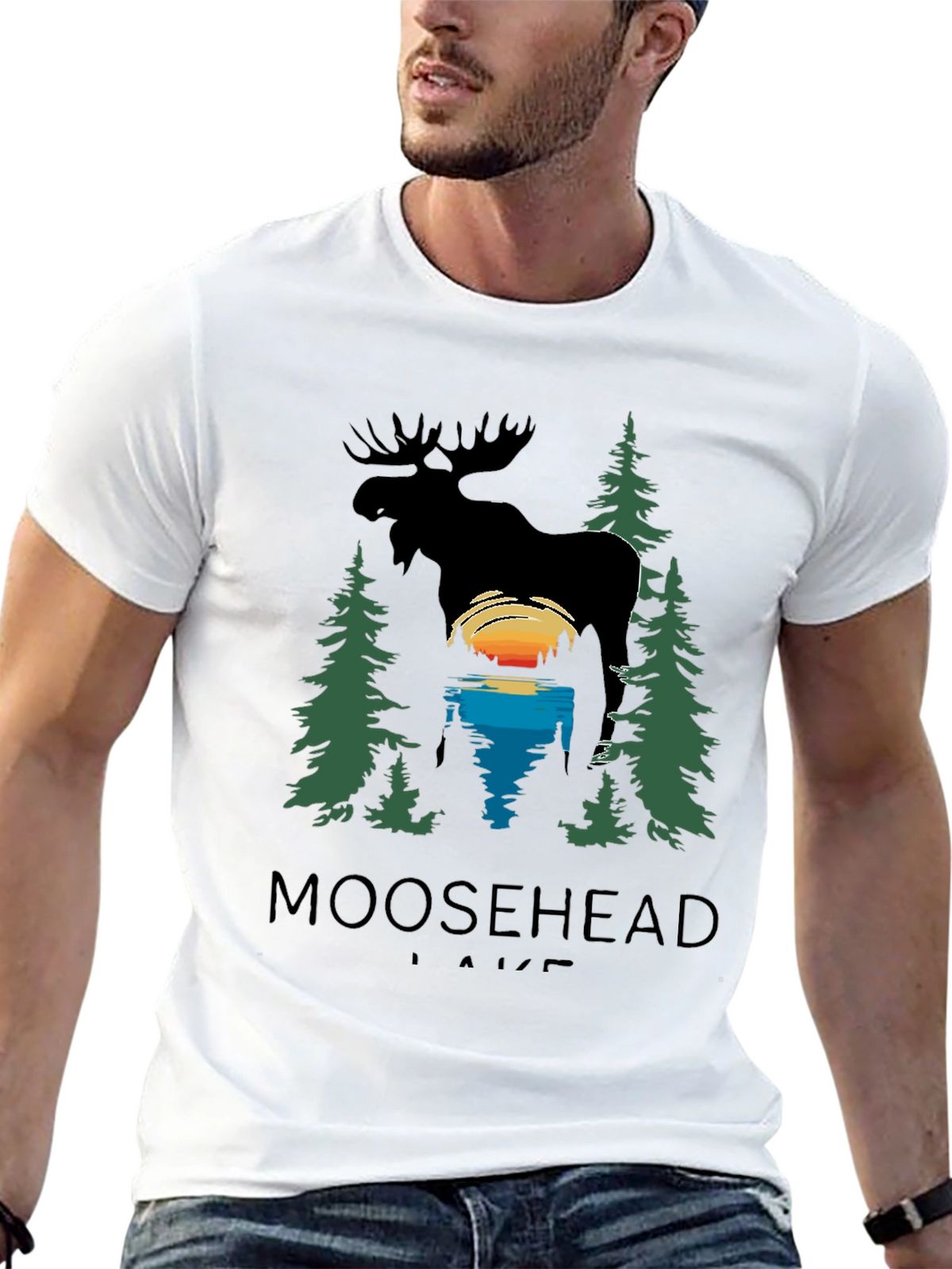 Moosehead Lake Graphic T-Shirt - Nature Scene Tee