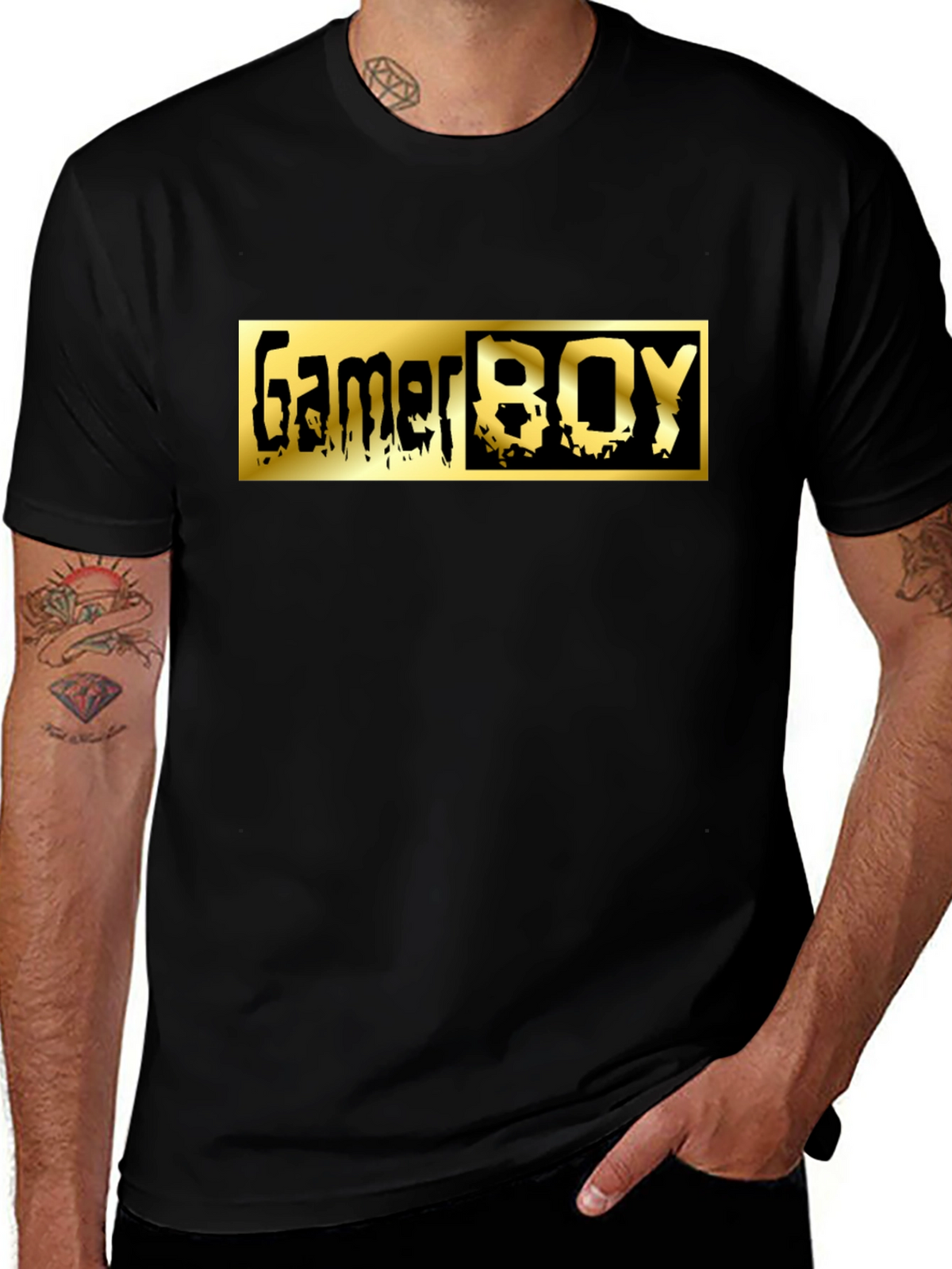 Gamer Boy Graphic Tee - Black