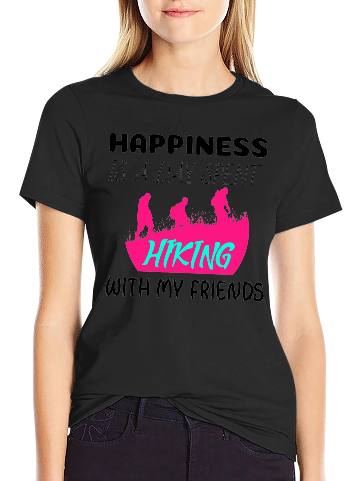 Happiness Hiking Friends Graphic Tee
