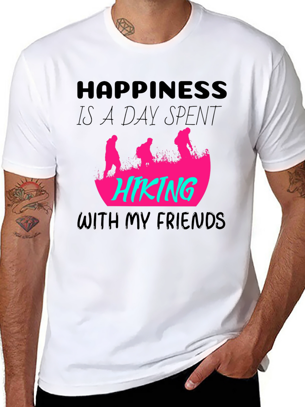 Happiness Hiking Friends Graphic Tee