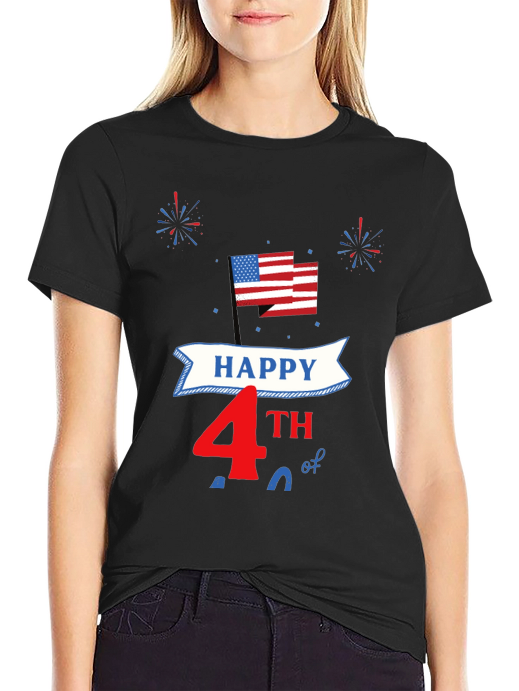 Happy 4th of July Patriotic USA Flag T-Shirt