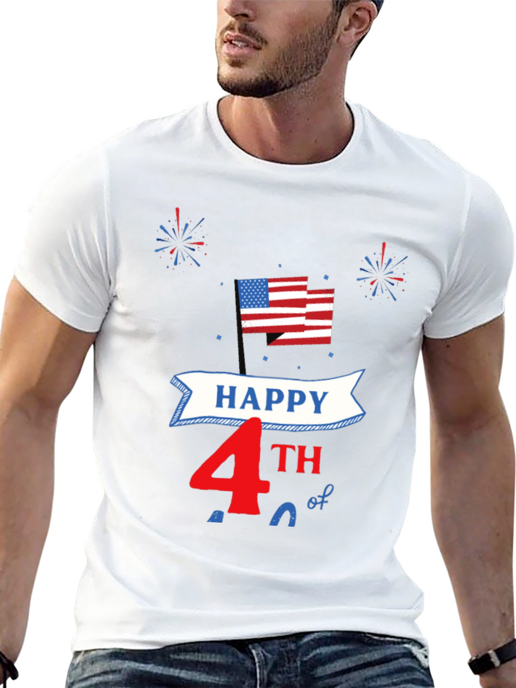 Happy 4th of July Patriotic USA Flag T-Shirt