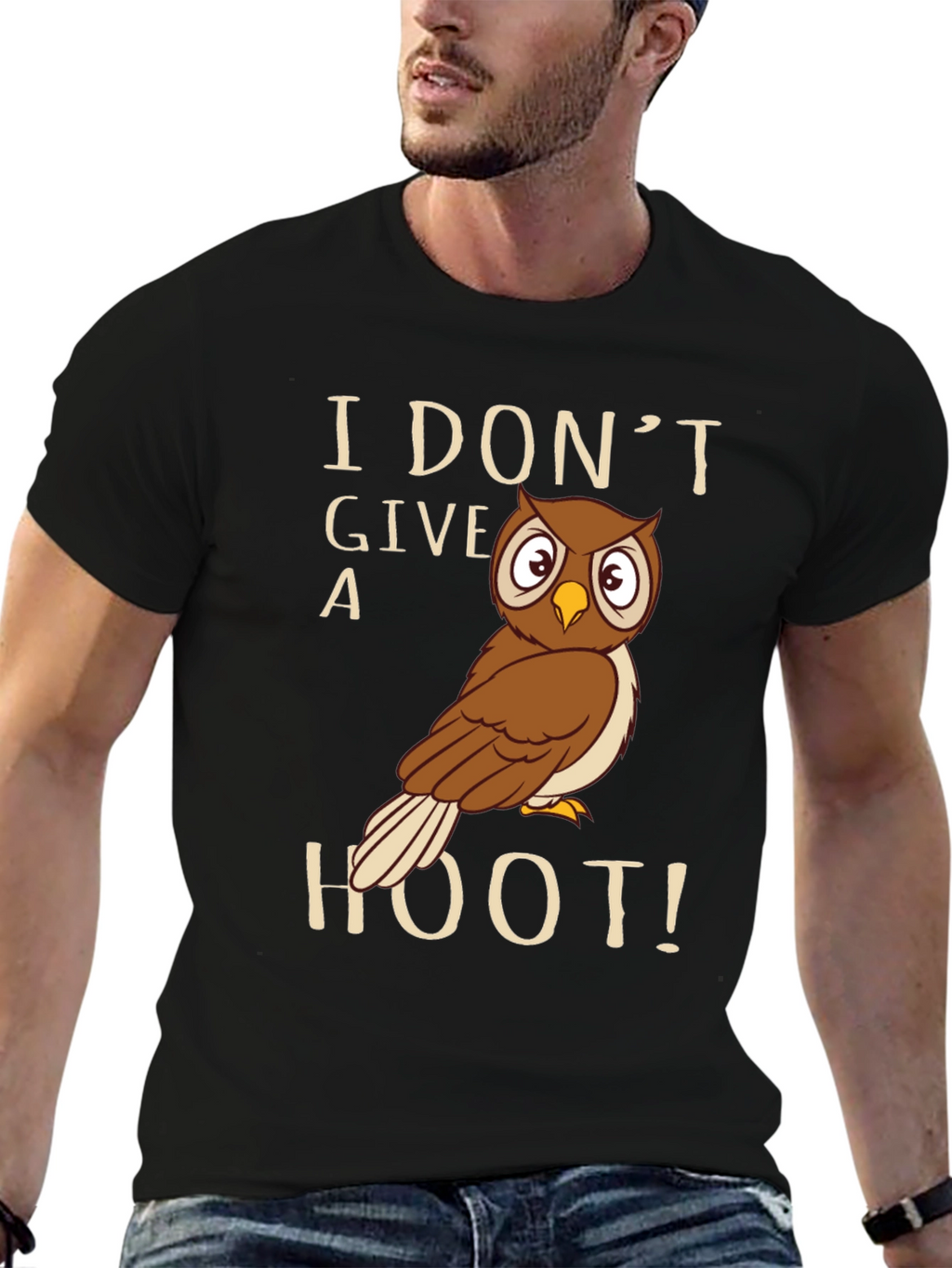 I Dont Give A Hoot Owl Graphic T-Shirt