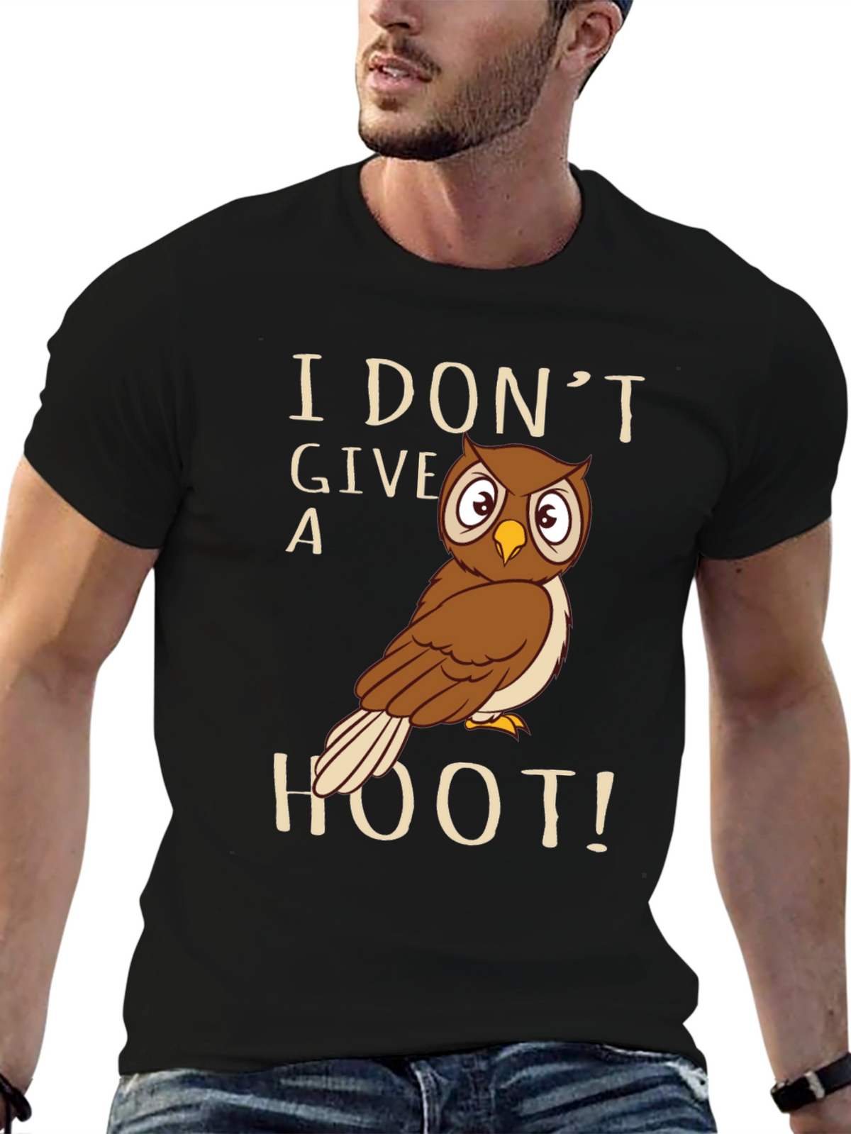 I Dont Give A Hoot Owl Graphic T-Shirt