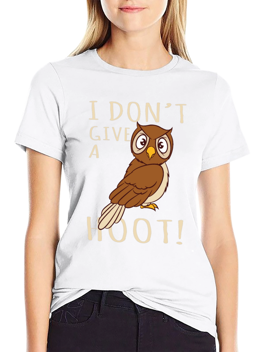 I Dont Give A Hoot Owl Graphic T-Shirt