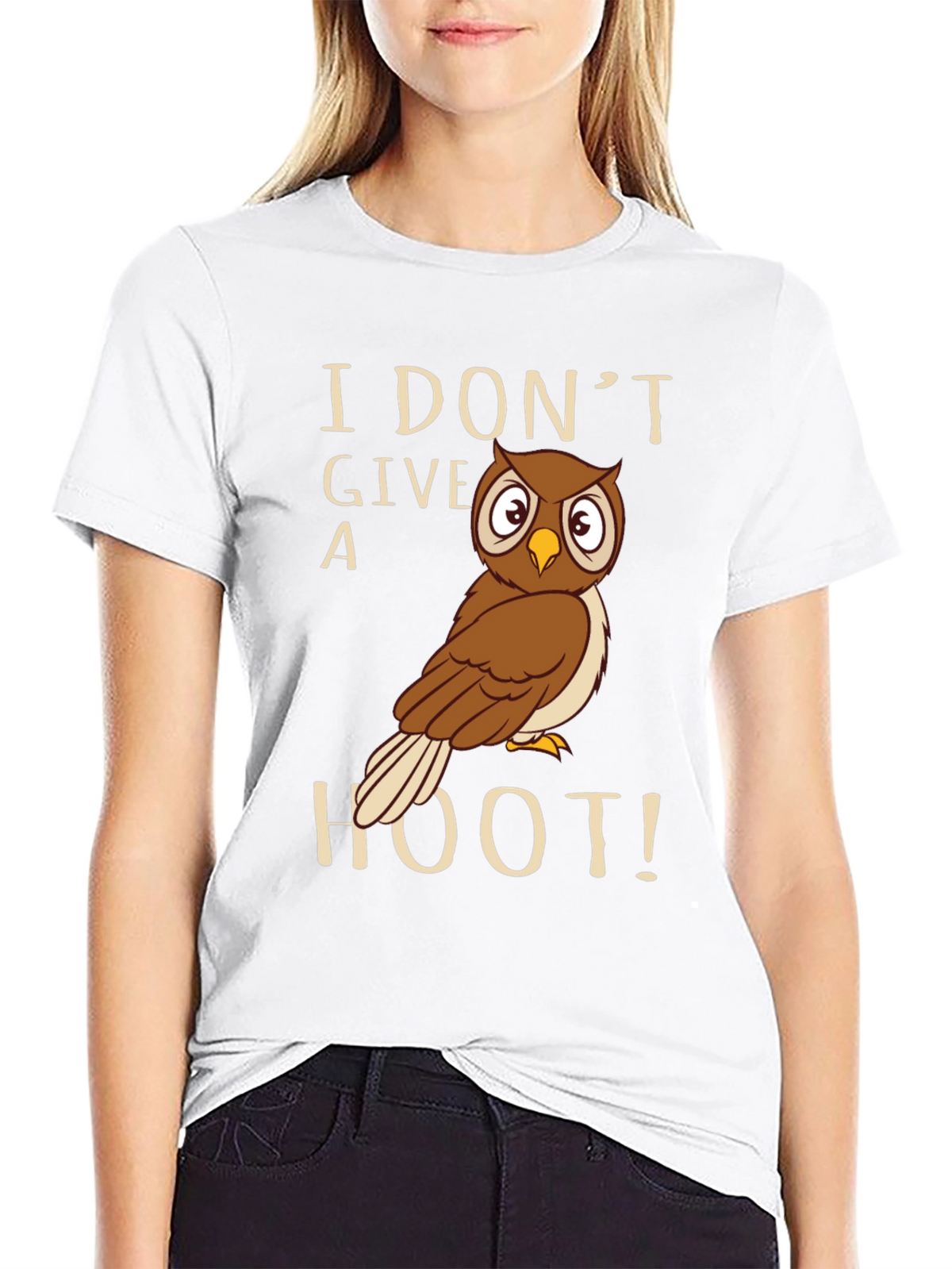I Dont Give A Hoot Owl Graphic T-Shirt