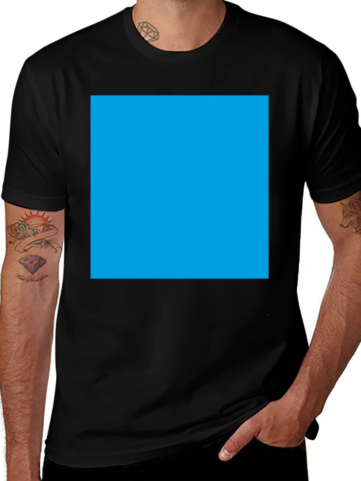 Mens Basic Black Short Sleeve T-Shirt