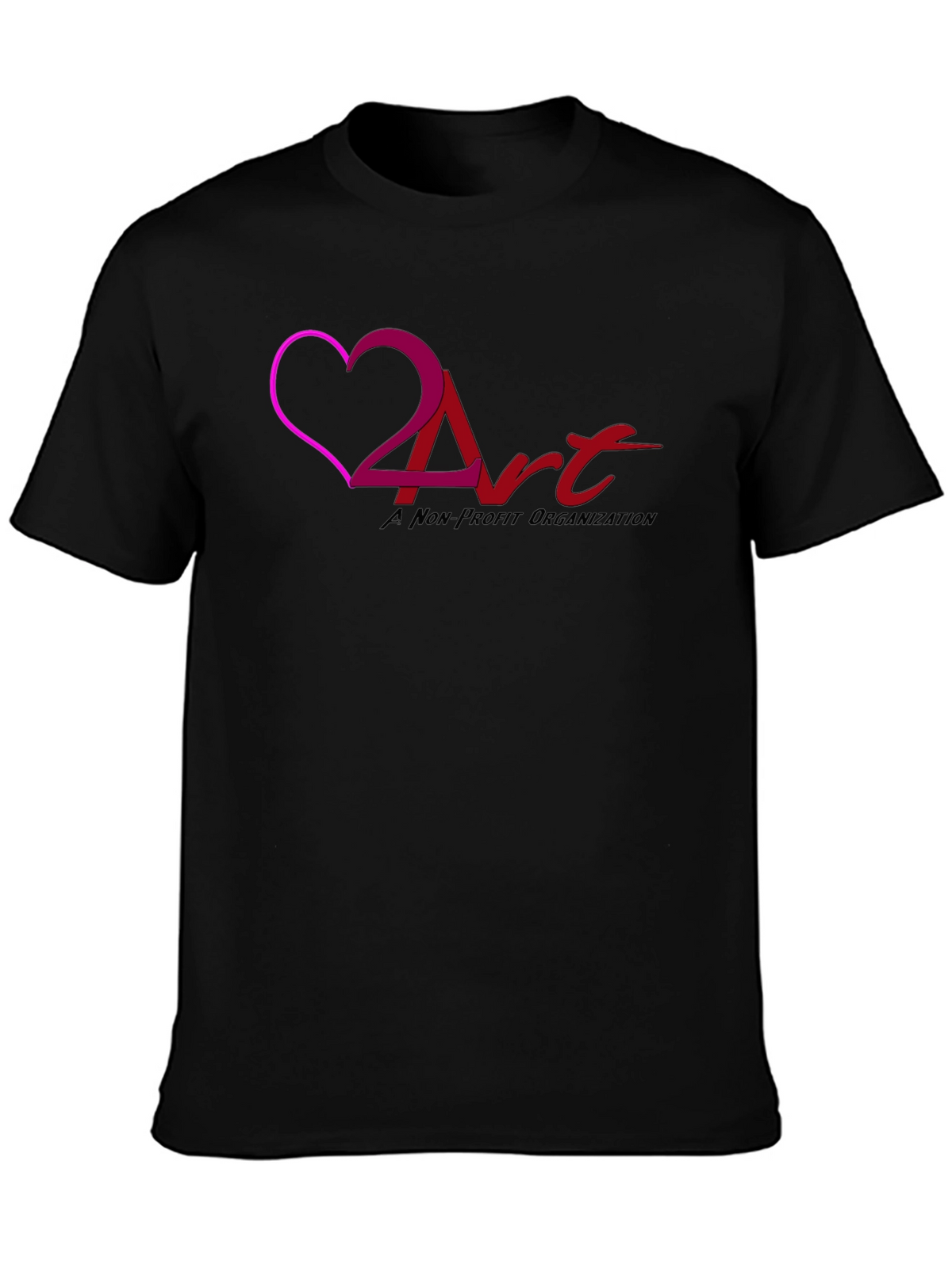 Love 2 Art Nonprofit Black T-Shirt