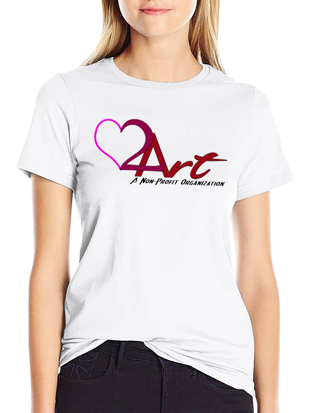 Love 2 Art Nonprofit Black T-Shirt