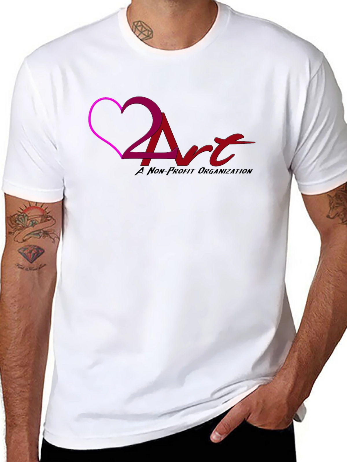 Love 2 Art Nonprofit Black T-Shirt