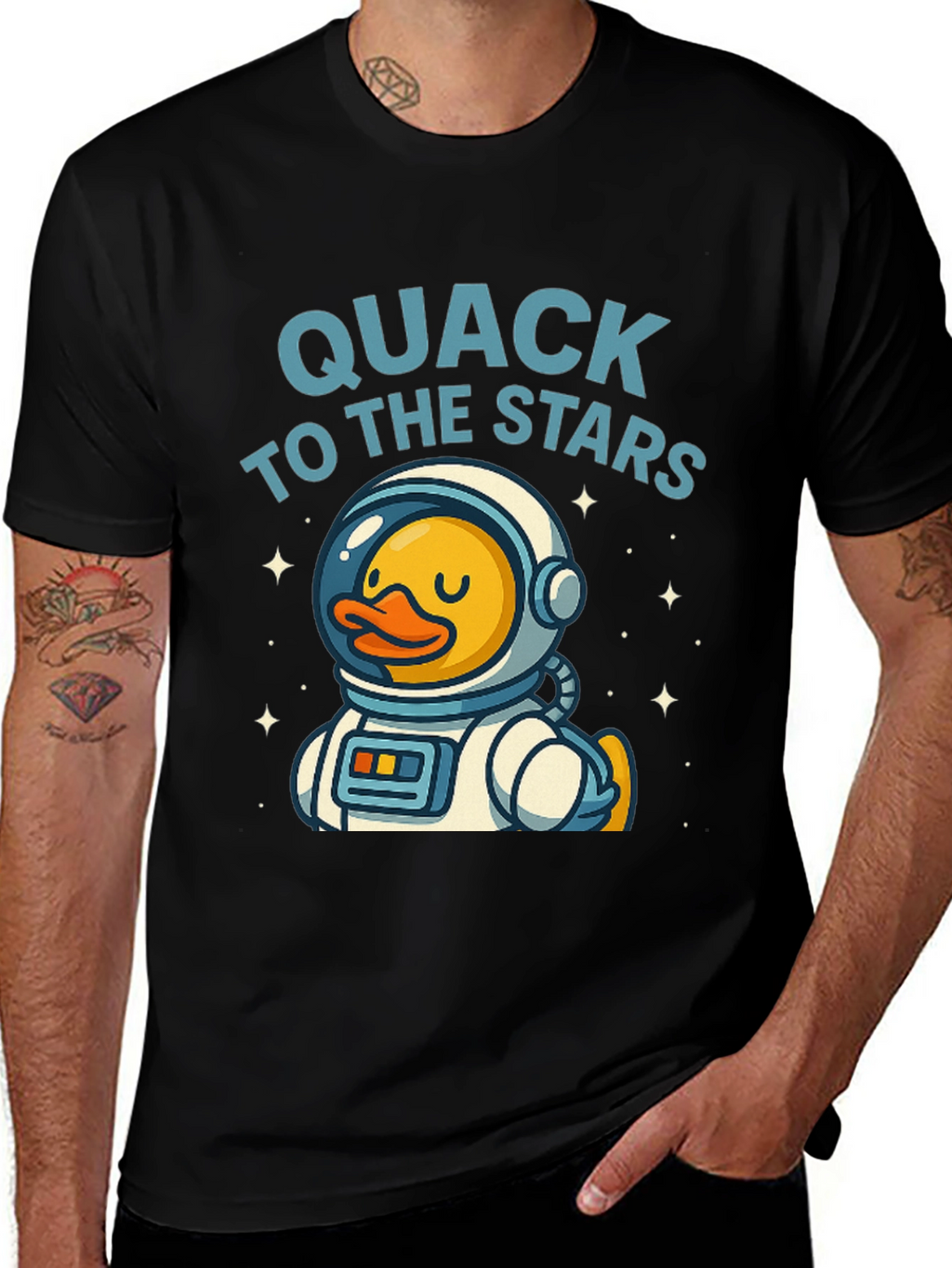 Quack to the Stars T-Shirt - Astronaut Duck Tee