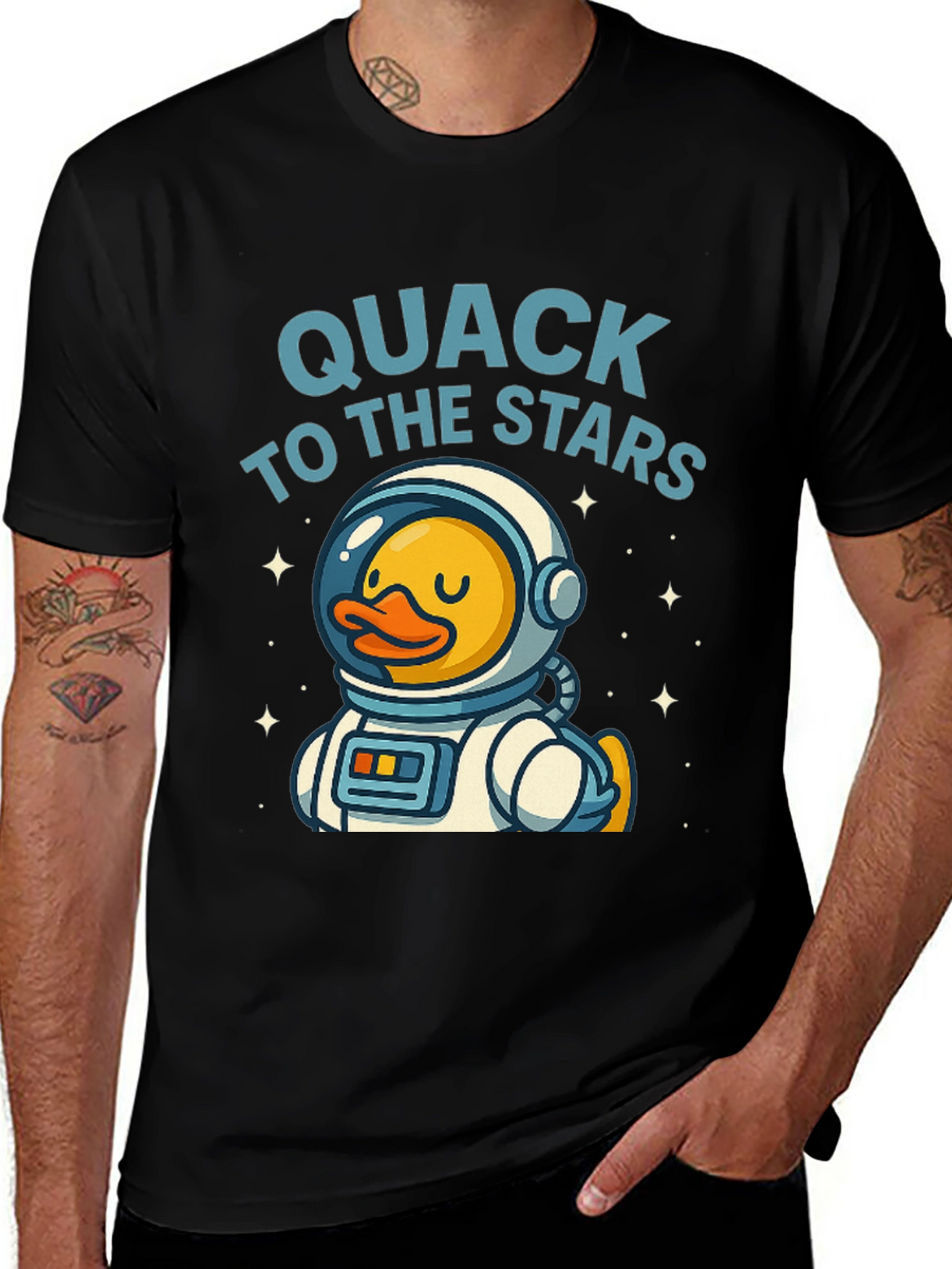 Quack to the Stars T-Shirt - Astronaut Duck Tee
