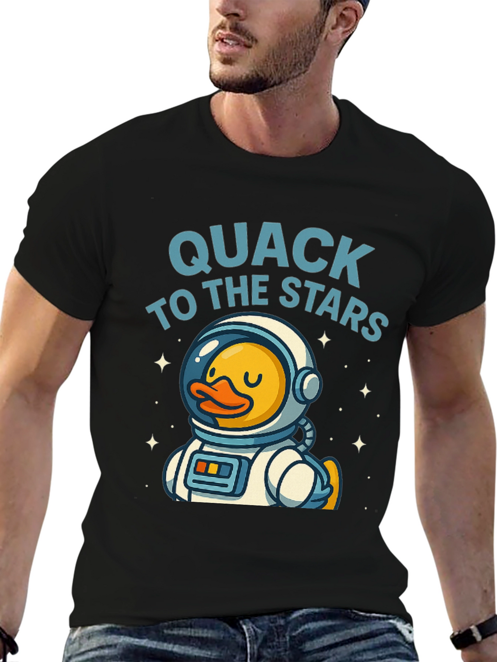 Quack to the Stars T-Shirt - Astronaut Duck Tee