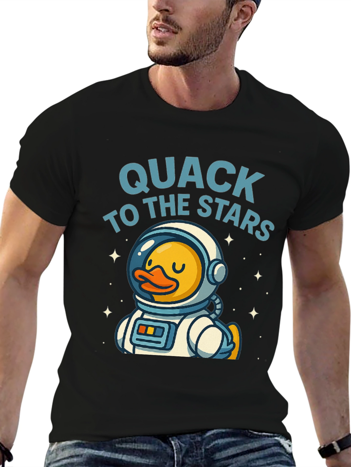 Quack to the Stars T-Shirt - Astronaut Duck Tee