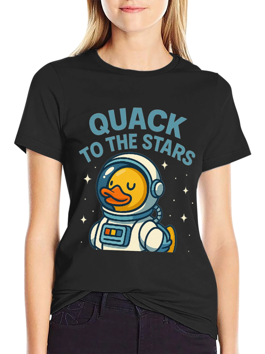Quack to the Stars T-Shirt - Astronaut Duck Tee